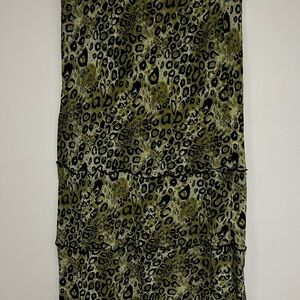 Funky Leopard Print Tiered Skirt